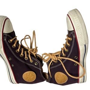 Converse Chuck Taylor All Star Lux Purple Suede Hidden Wedge Heel Mid Women sz 8